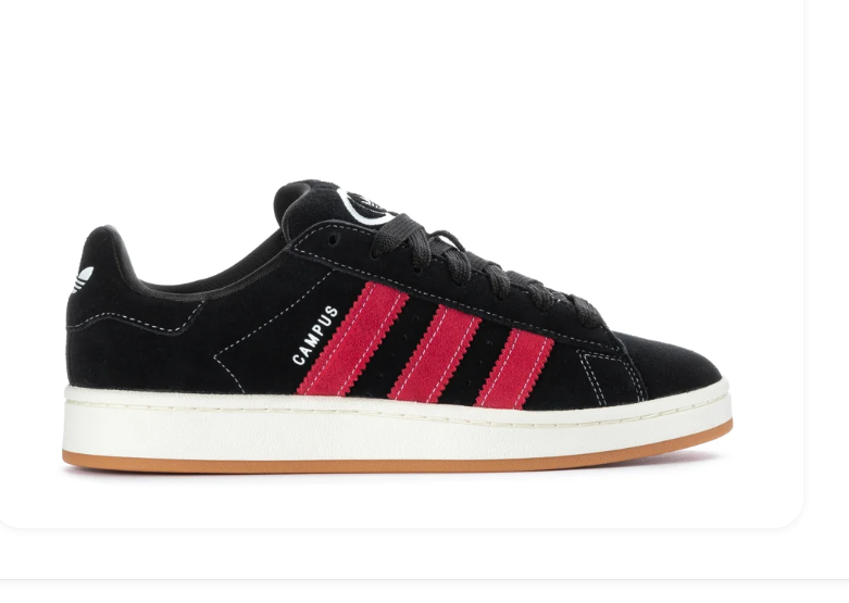 Adidas Campus 00s Black Better Scarlet Red Gum Sneakers