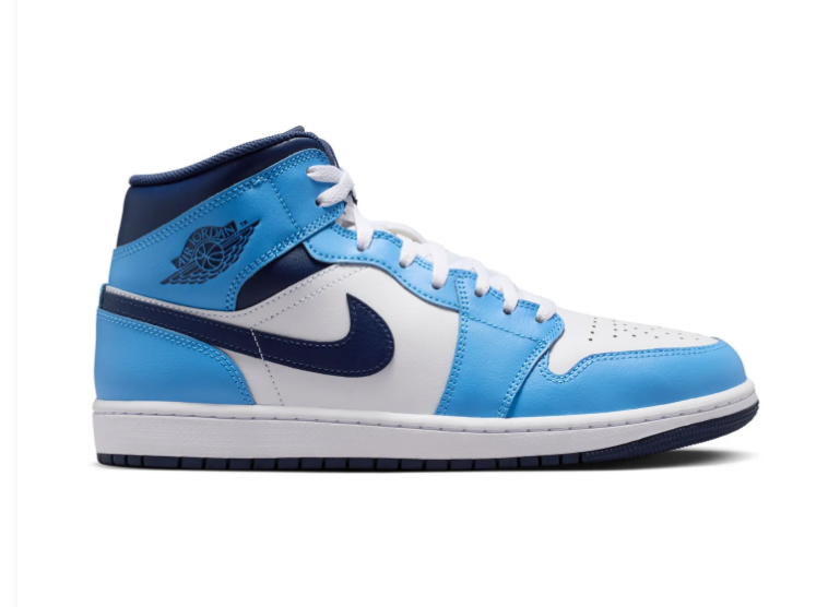 Air Jordan 1 Mid University Blue Sneakers