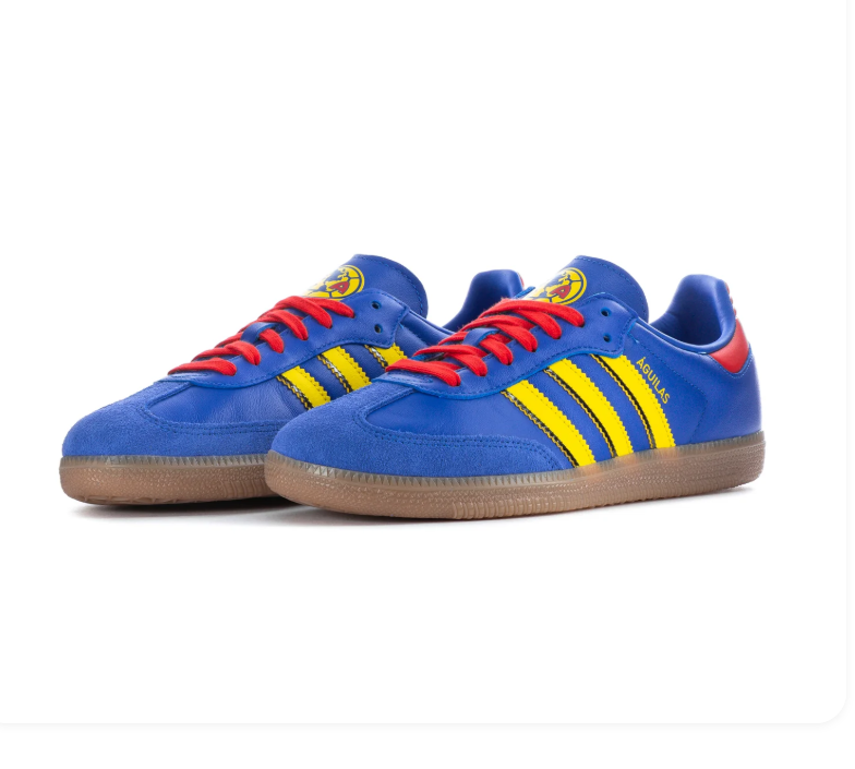 Adidas Samba OG x Club América Royal Blue Yellow Red Gum Sneakers