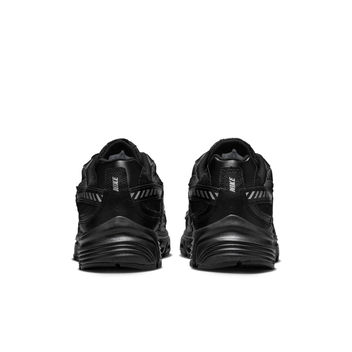 Nike Initiator Triple Black Metallic Silver Retro Running Sneakers