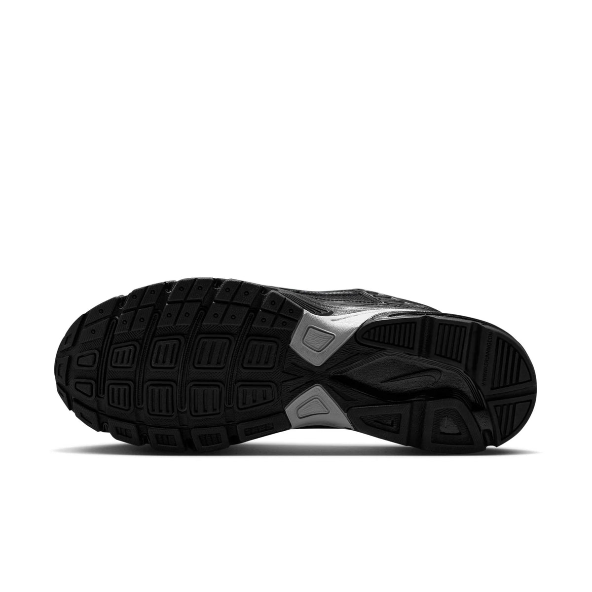 Nike Initiator Triple Black Metallic Silver Retro Running Sneakers