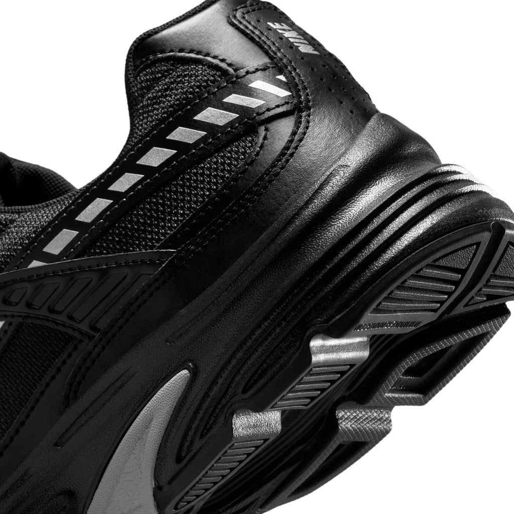 Nike Initiator Triple Black Metallic Silver Retro Running Sneakers