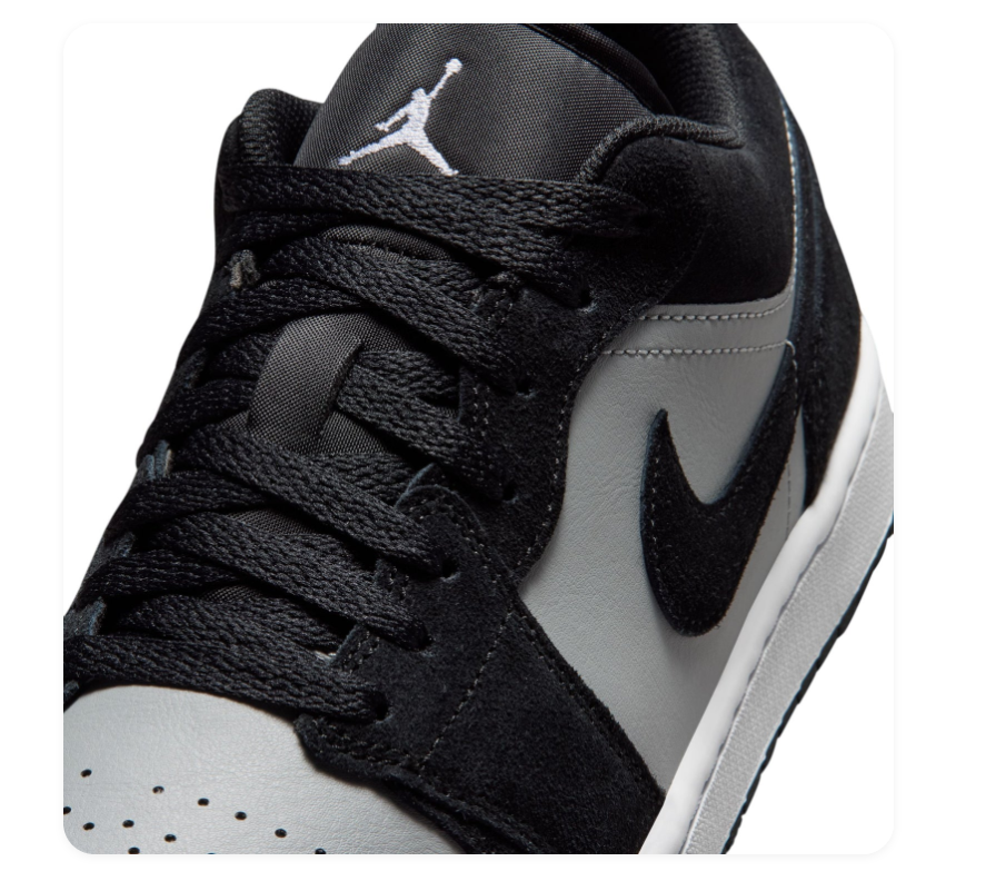 Air Jordan 1 Low Black Shadow Sneakers