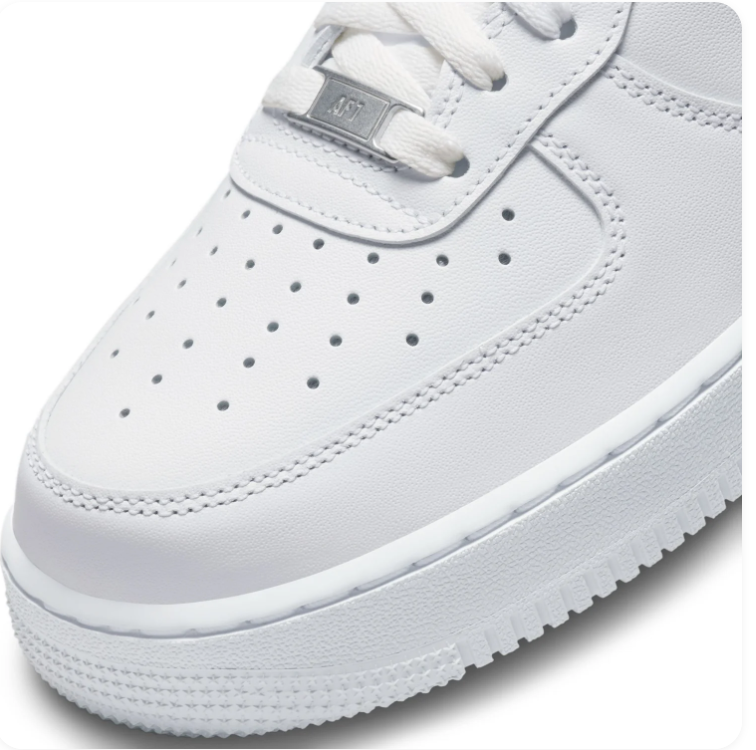 Nike Air Force 1 Low '07 Triple White Classic Leather Sneakers