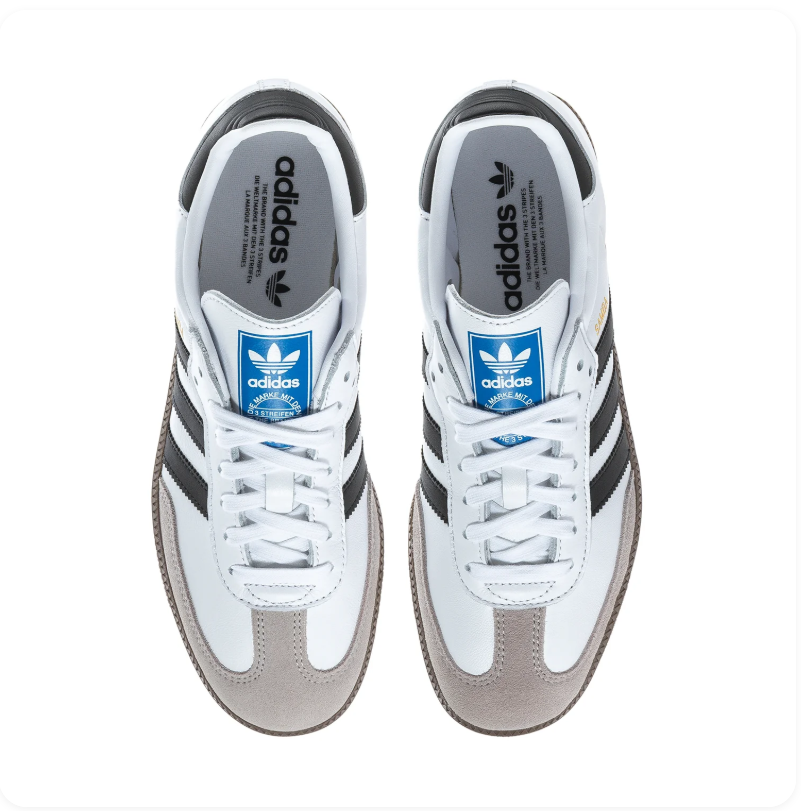 Adidas Samba OG White Black Grey Gum Sneakers