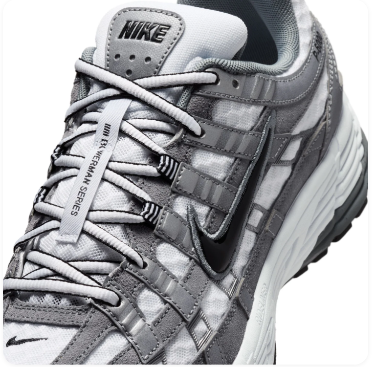 Nike P-6000 Bowerman Series Cool Grey Wolf Grey White Retro Running Sneakers