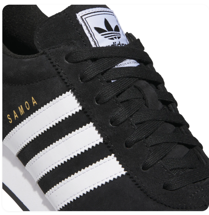 Adidas Samoa Black White Suede Sneakers