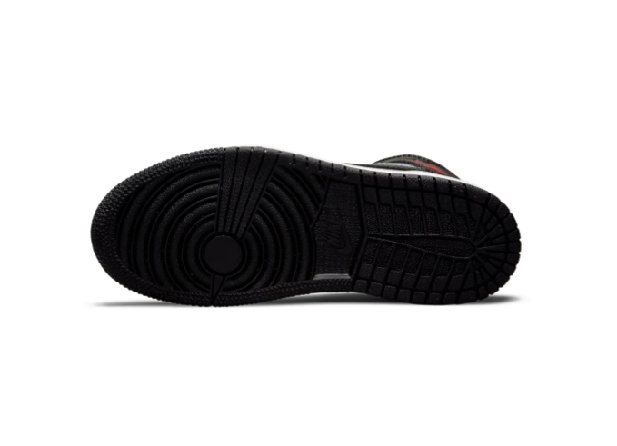 Air Jordan 1 Mid Shadow Grey Black Red Sneakers