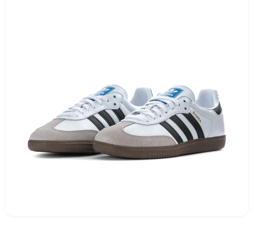 Adidas Samba OG White Black Grey Gum Sneakers