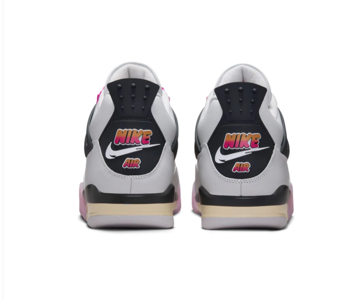 Air Jordan 4 Retro White Pink Foam Fuchsia Nike Air Sneakers