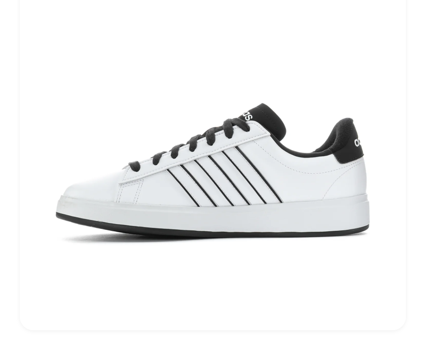 Adidas Grand Court White Black Sneakers