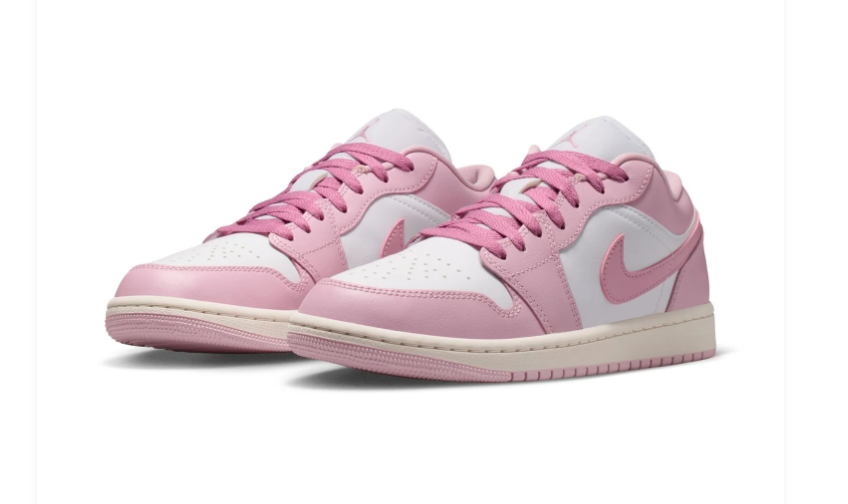 Air Jordan 1 Low Pink White Sneakers