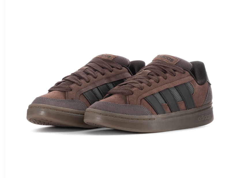 Adidas Cloudfoam Daily Dark Brown Monochrome Casual Sneakers