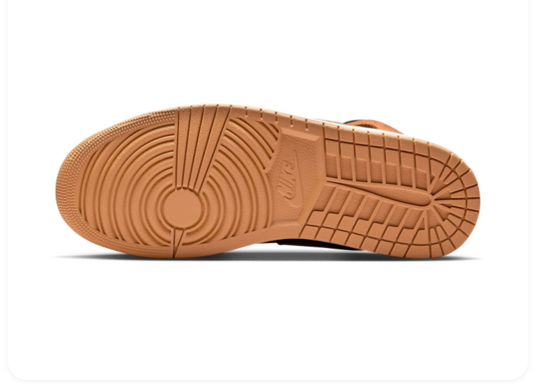 Air Jordan 1 Mid Wheat Black Ale Brown Pink Sneakers