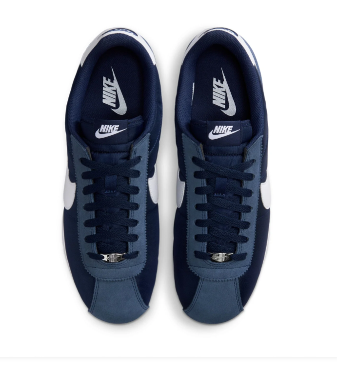 Nike Cortez Midnight Navy White Nylon Classic Retro Sneakers