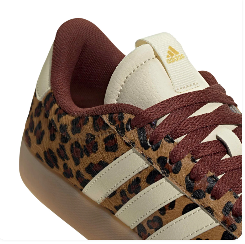 Adidas Gazelle Leopard Print Brown Cream Burgundy Gum Sneakers