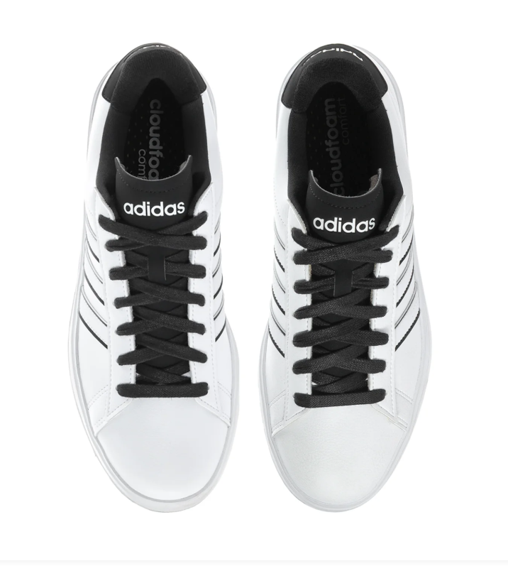 Adidas Grand Court White Black Sneakers