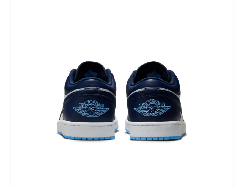 Air Jordan 1 Low Midnight Navy University Blue White Sneakers