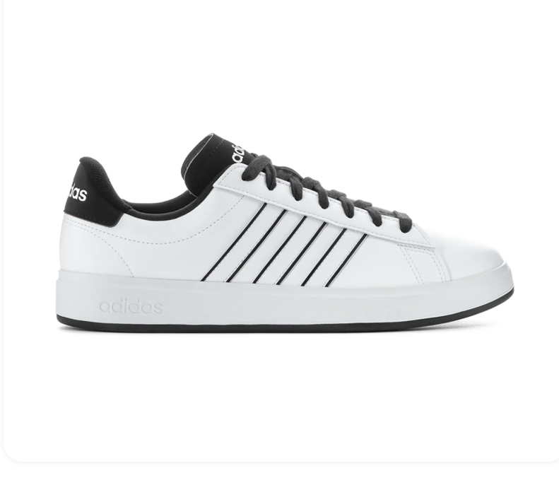 Adidas Grand Court White Black Sneakers