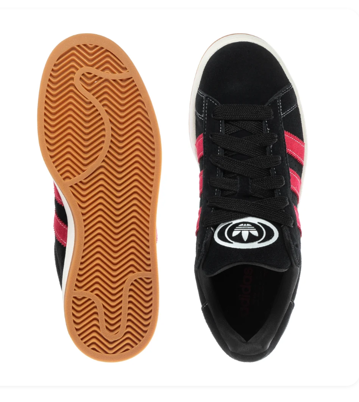 Adidas Campus 00s Black Better Scarlet Red Gum Sneakers