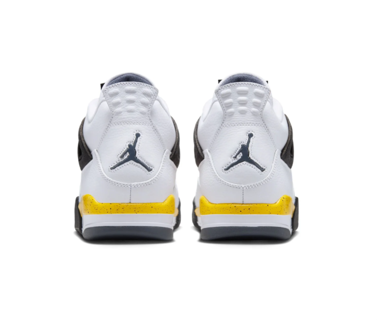 Air Jordan 4 Retro White Thunder Yellow Black Sneakers