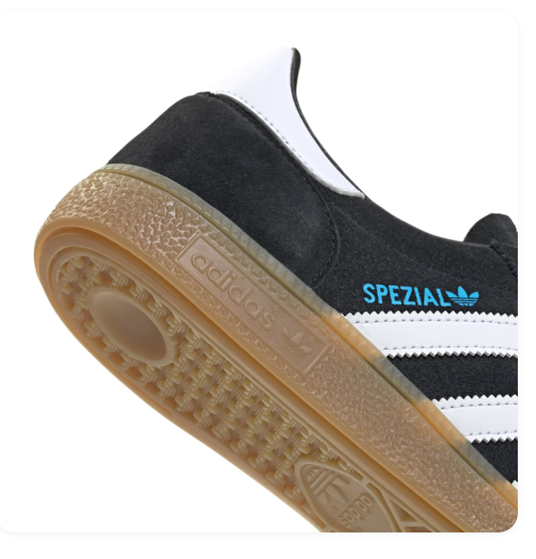 Adidas Handball Spezial Black White Bright Blue Gum Sneakers