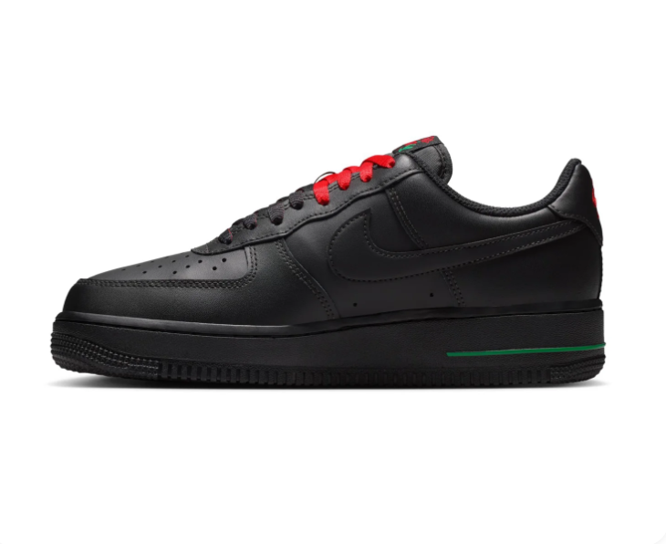 Nike Air Force 1 Low Rose Black University Red Green Floral Special Edition Sneakers