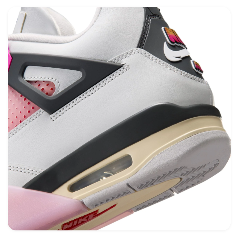 Air Jordan 4 Retro White Pink Foam Fuchsia Nike Air Sneakers