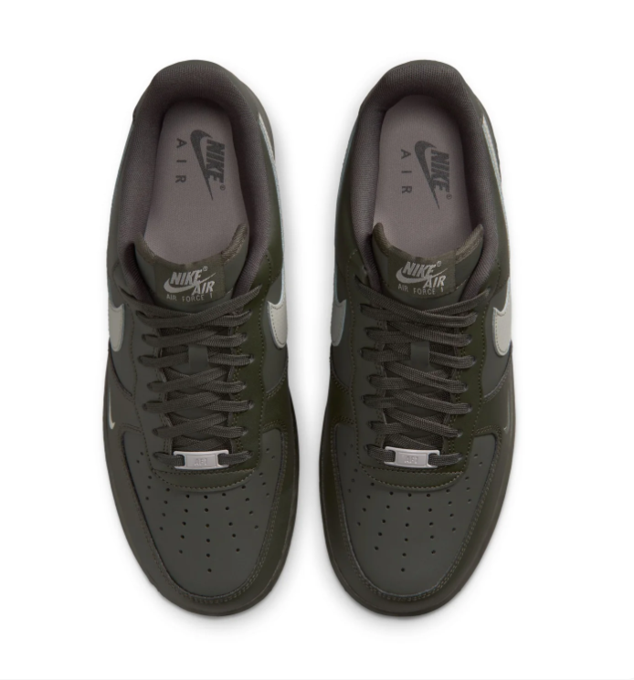 Nike Air Force 1 Low '07 Sequoia Light Silver Black Military Green Court Sneakers