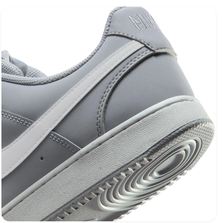 Nike Court Vision Low Next Nature Wolf Grey White Sustainable Sneakers