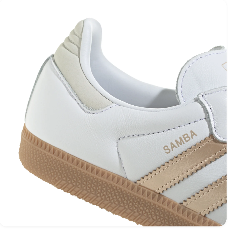 Adidas Samba OG White Champagne Gold Grey Gum Sneakers
