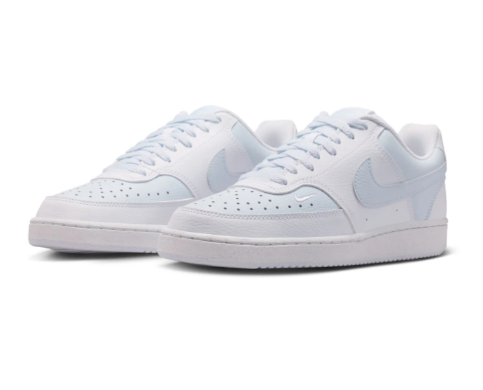 Nike Court Vision Low White Aura Ice Blue Tonal Court Sneakers