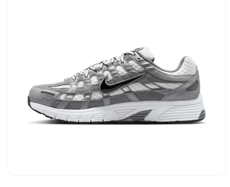 Nike P-6000 Bowerman Series Cool Grey Wolf Grey White Retro Running Sneakers