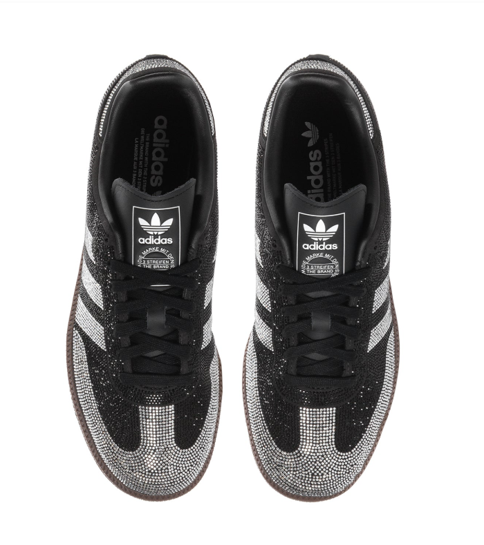 Adidas Samba Black Crystal Rhinestone Silver Gum Limited Edition Sneakers