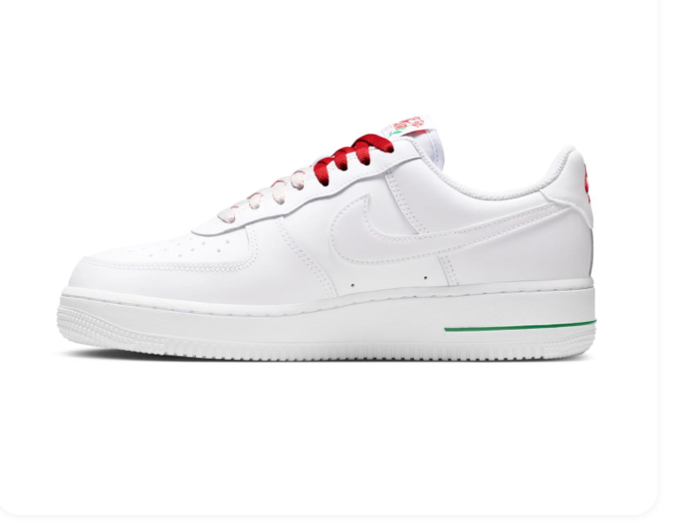 Nike Air Force 1 Low '07 SE White University Red Rose Floral Valentine Lifestyle Court Sneakers