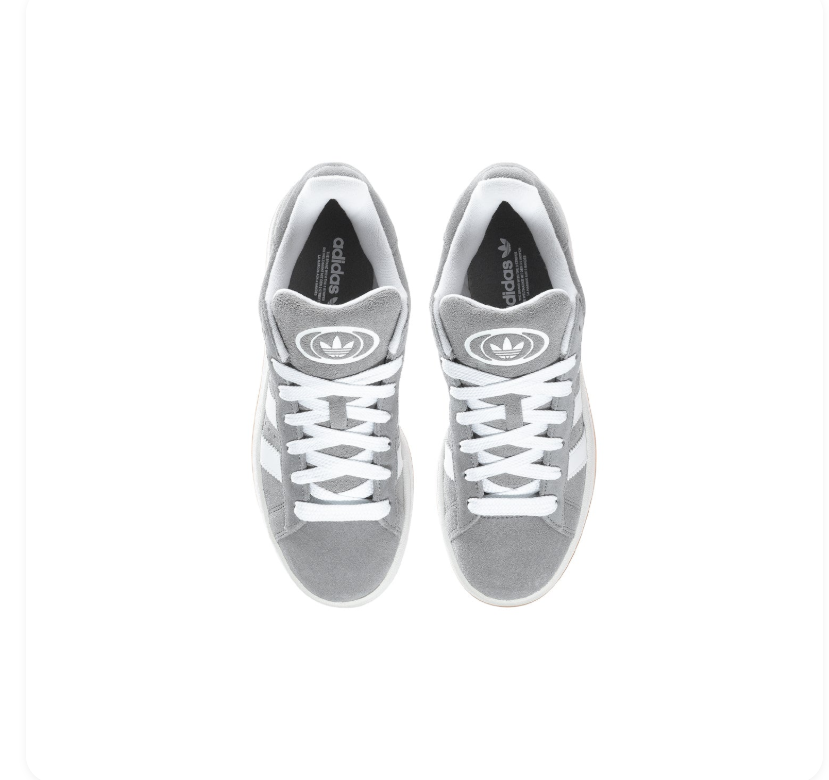 Adidas Campus 00s Grey White Gum Suede Retro Sneakers