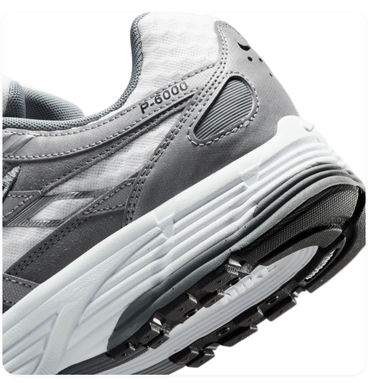 Nike P-6000 Bowerman Series Cool Grey Wolf Grey White Retro Running Sneakers