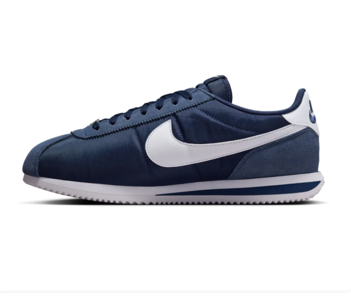Nike Cortez Midnight Navy White Nylon Classic Retro Sneakers