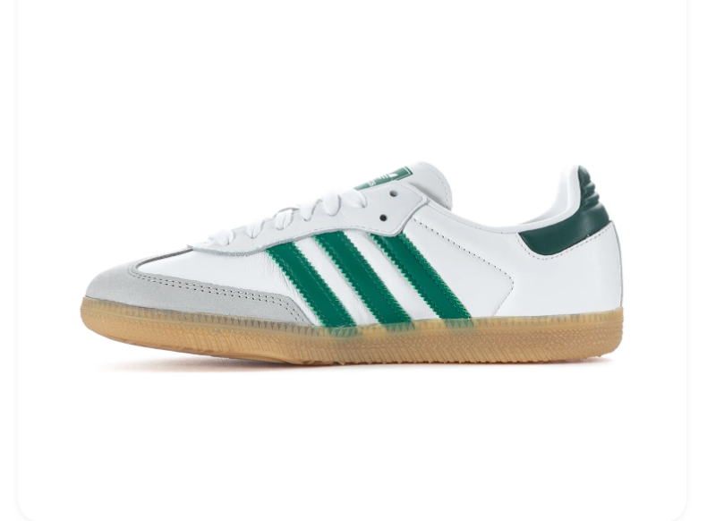 Adidas Samba OG Cloud White Collegiate Green Gum Sneakers