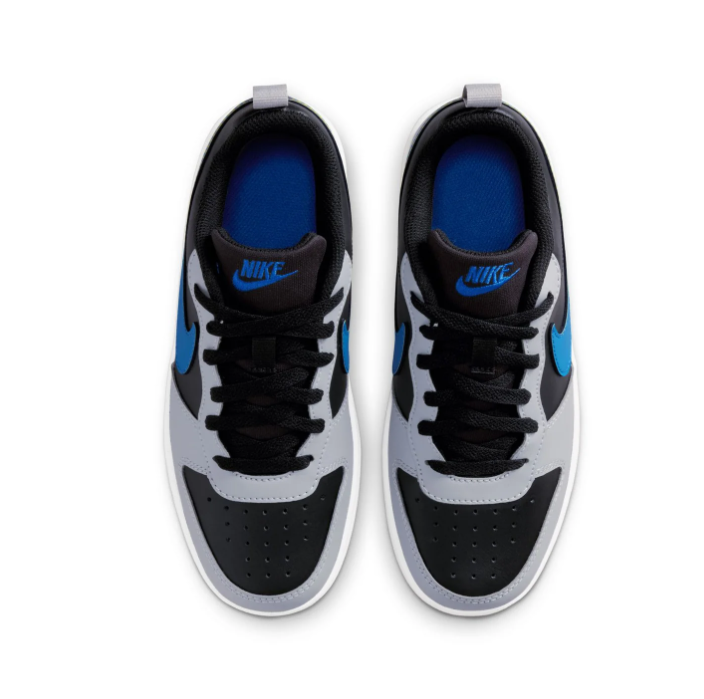 Nike Court Vision Low Black Wolf Grey Photo Blue Yellow Strike Multi-Color Court Lifestyle Sneakers