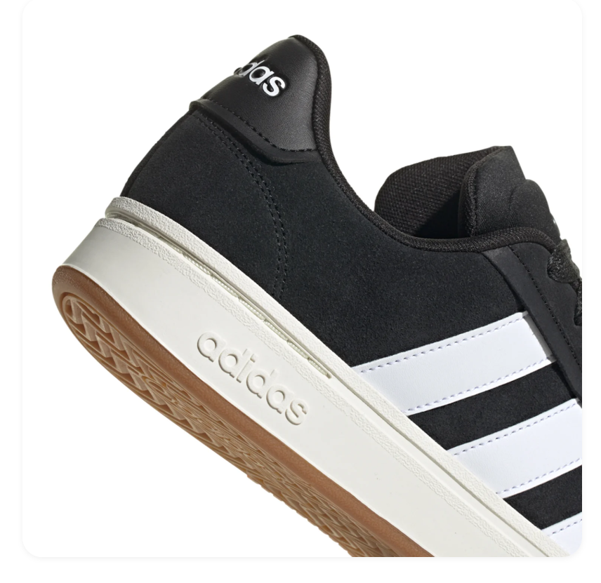 Adidas Grand Court Alpha Black White Gum Sneakers