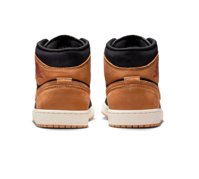 Air Jordan 1 Mid Wheat Black Ale Brown Pink Sneakers