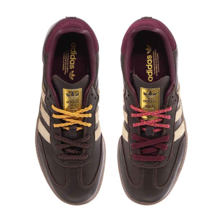 Adidas Samba OG Dark Brown Cream Burgundy Gum Sneakers