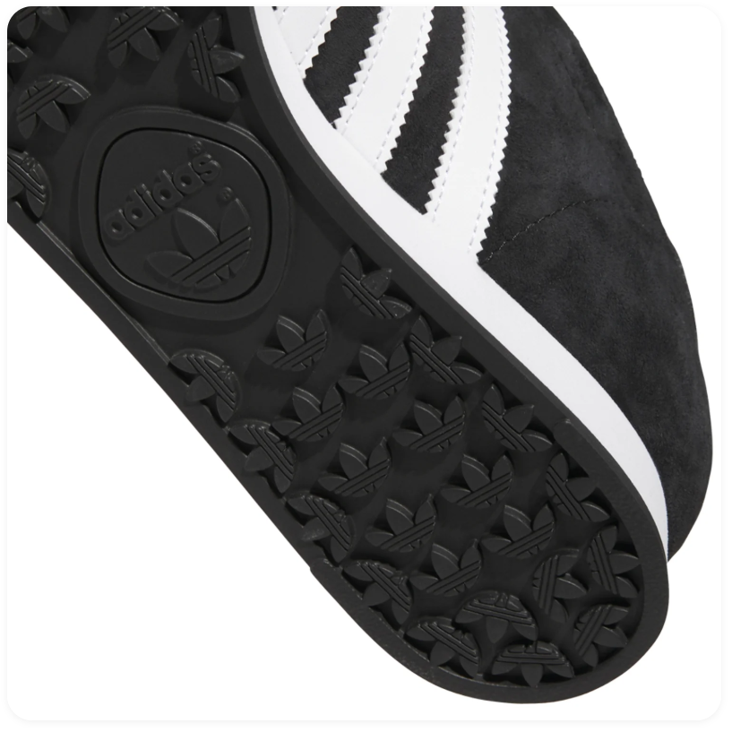 Adidas Samoa Black White Suede Sneakers