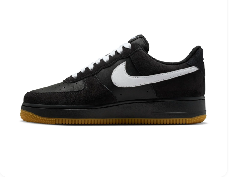 Nike Air Force 1 Low '07 Black White Gum Classic Basketball Lifestyle Sneakers