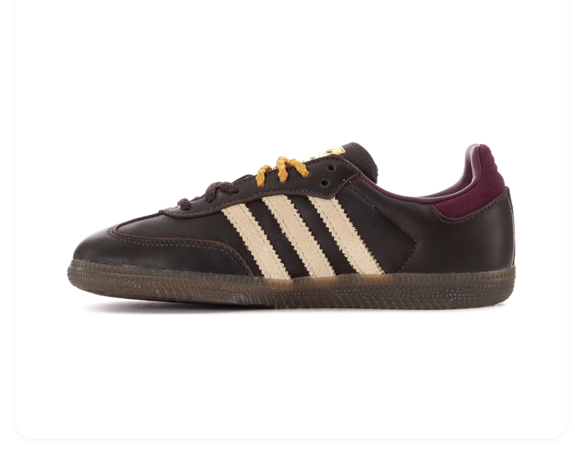 Adidas Samba OG Dark Brown Cream Burgundy Gum Sneakers