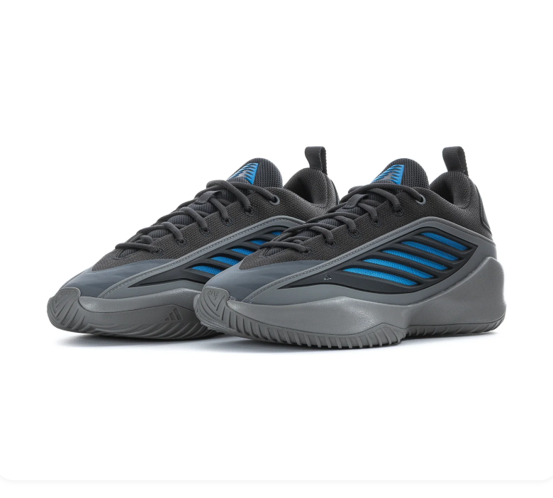 Adidas Basketball Low Top Sneakers Black Blue Grey