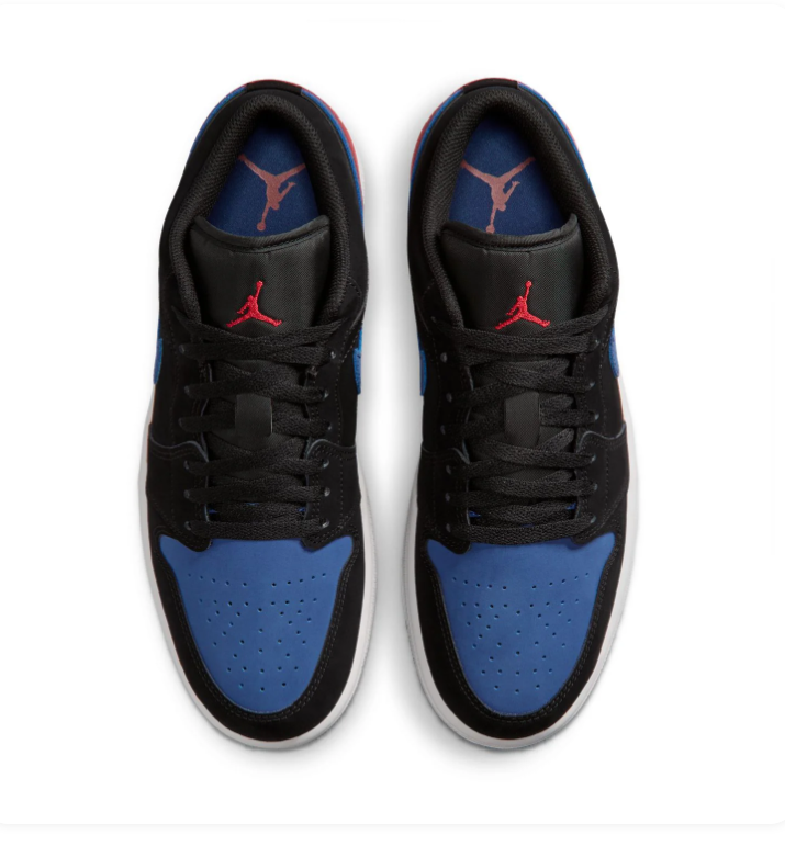 Air Jordan 1 Low Top 3 Black Royal Blue Gym Red Sneakers