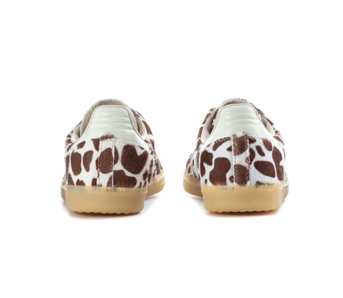 Adidas Handball Spezial Giraffe Print Pony Hair Brown White Blue Gum Sneakers