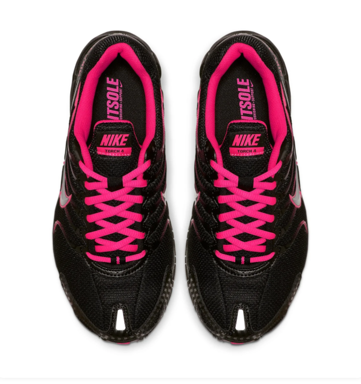 Nike Air Max Torch 4 Black Metallic Silver Hyper Pink Retro Running Lifestyle Sneakers